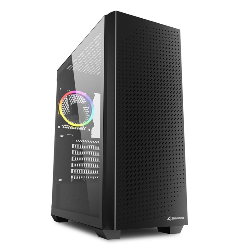 SHARKOON VS9 RGB CASE ATX 3 VENTOLE INSTALLATE 120MM PANNELLO IN VETRO TEMPERATO BLACK
